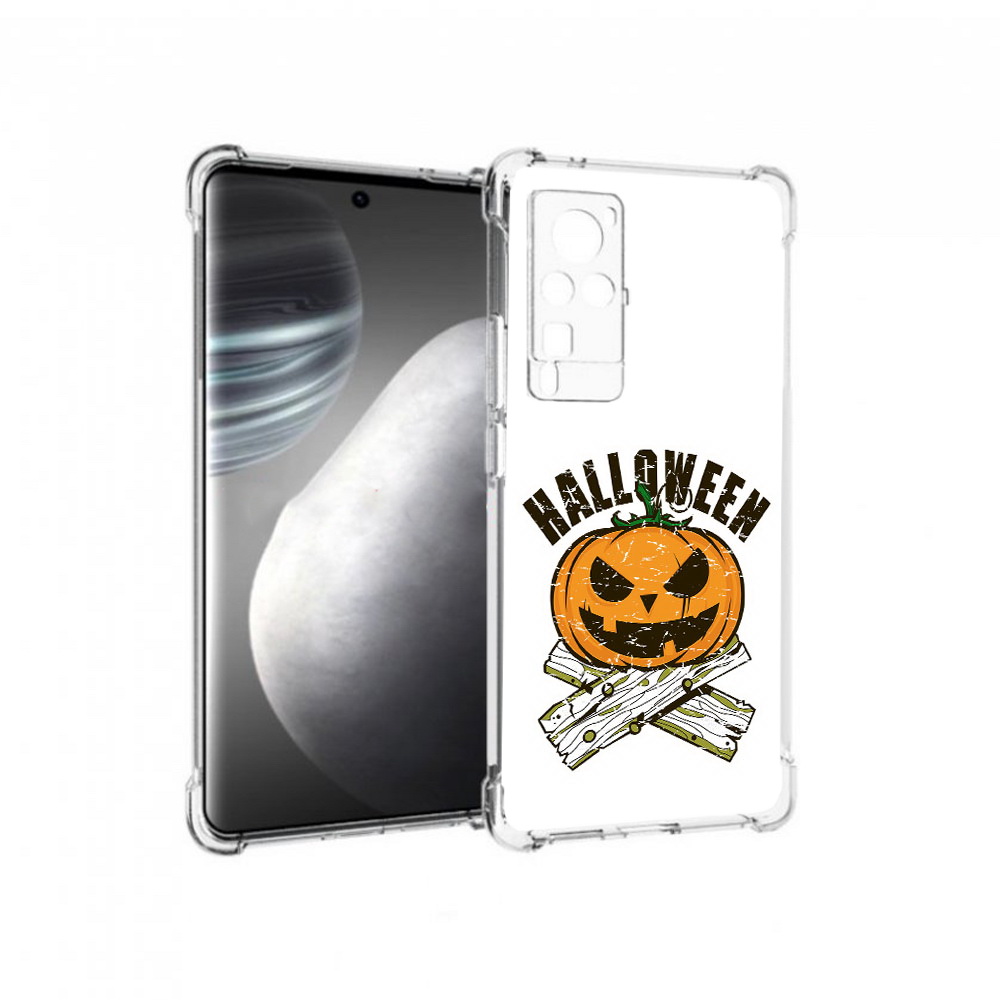 

Чехол MyPads Tocco для Vivo X60 pro Хэллоуин доски тыква (PT226972.385.194), Прозрачный, Tocco