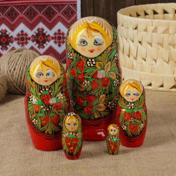 

Sima-land 5 кукол, "Татьяна" хохлома, 14-15 см, Многоцветный