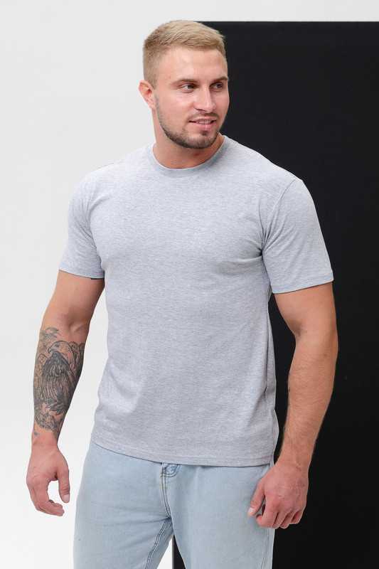 Футболка мужская ТРИКОТАЖ НАТАЛИ Матвей серая 50 RU