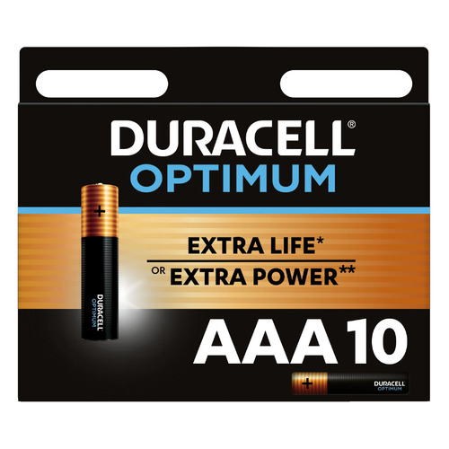 

AAA Батарейка Duracell Alkaline LR03 Optimum, 10 шт.