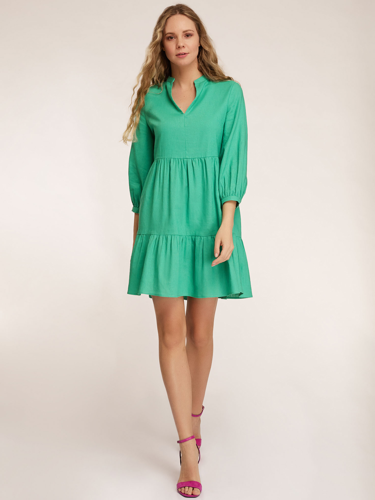 

Платье женское oodji 12C11012 зеленое 42/170, 12C11012