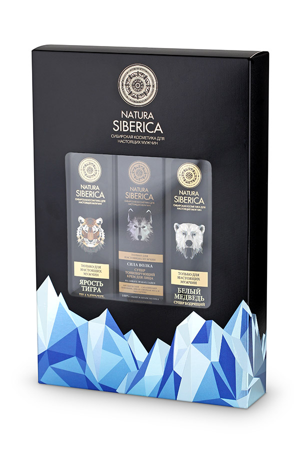 фото Подарочный набор для мужчин natura siberica (шампунь, крем для лица, гель для душа)