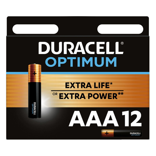 

AAA Батарейка Duracell Alkaline LR03 Optimum, 12 шт.