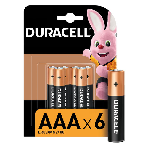 

AAA Батарейка DURACELL Basic LR03-6BL MN2400, 6 шт.