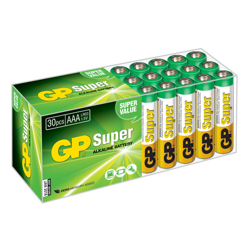 

AAA Батарейка GP Super Alkaline 24A LR03, 30 шт.