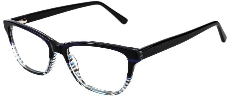 

Оправа для очков женская Glone WD3076 C1, d.blue/blue stripes crystal, WD3076 C1