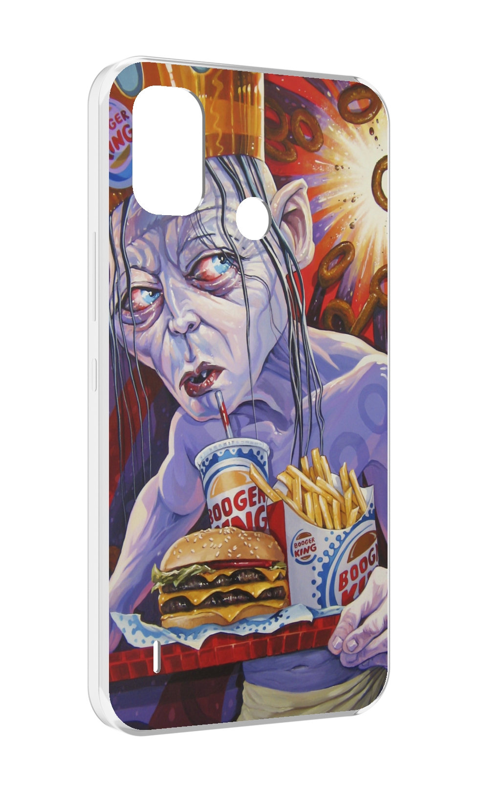 

Чехол MyPads любитель бургер кинга для Itel A48, Прозрачный, Tocco