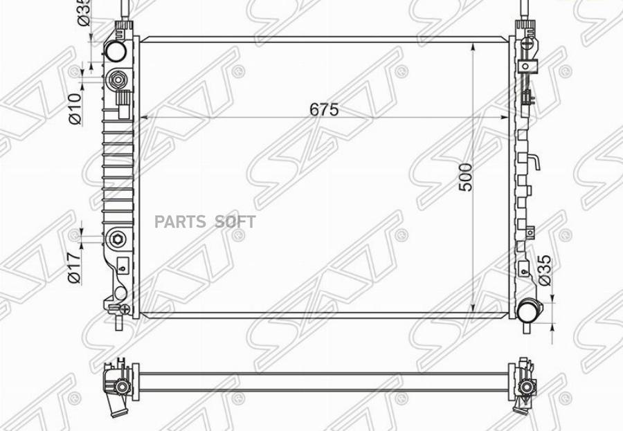 

SAT Радиатор CHEVROLET CAPTIVA/OPEL ANTARA 2,2D 11-