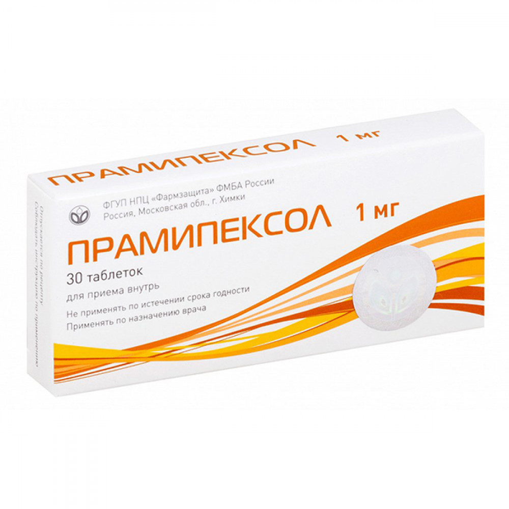 Купить Прамипексол таблетки 1 мг 30 шт., Фармзащита НПЦ