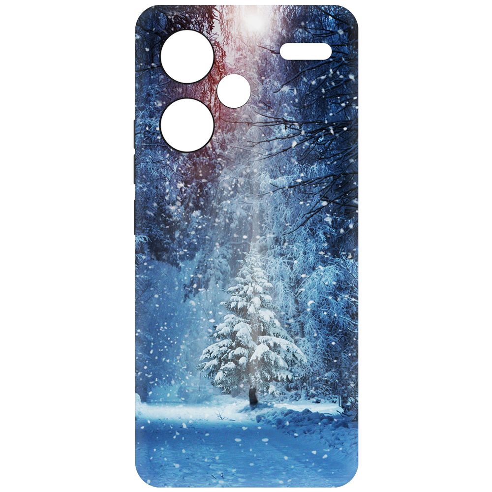 

Чехол-накладка Krutoff Soft Case Лесная ель для Xiaomi Redmi Note 13 Pro+ 5G черный