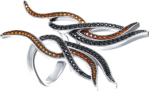

Кольцо из серебра р.  Джей Ви R26697-2, фианит, R26697-2