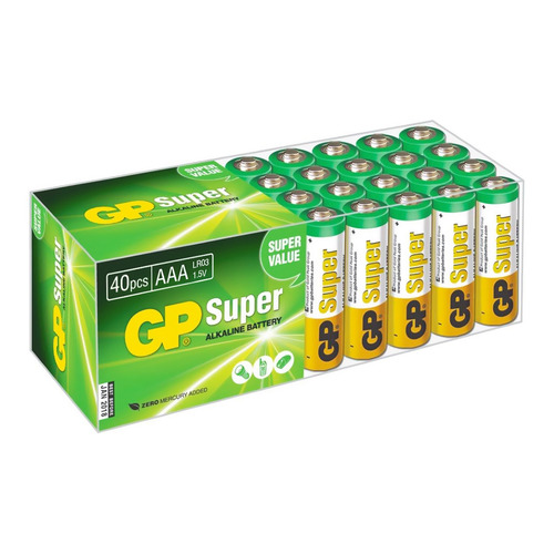 

AAA Батарейка GP Super Alkaline 24A LR03, 40 шт.