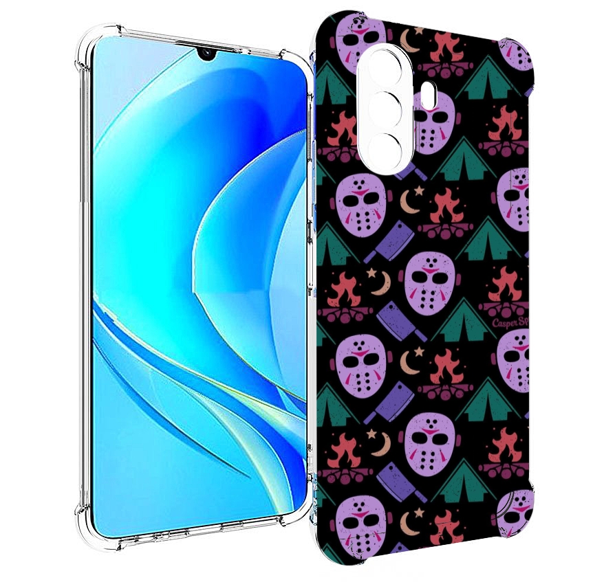 

Чехол MyPads фиолетовые маски для Huawei Nova Y70 / Nova Y70 Plus (MGA-LX9N), Прозрачный, Tocco