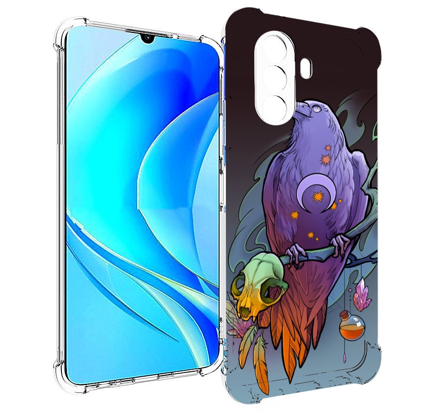 

Чехол MyPads фиолетовый ворон на ветке для Huawei Nova Y70 / Nova Y70 Plus (MGA-LX9N), Прозрачный, Tocco