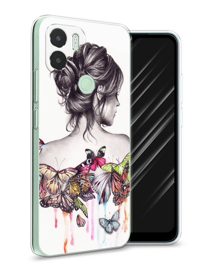 

Чехол Awog на Xiaomi Redmi A1+/A2+ "Девушка с бабочками", Коричневый, 318550-10