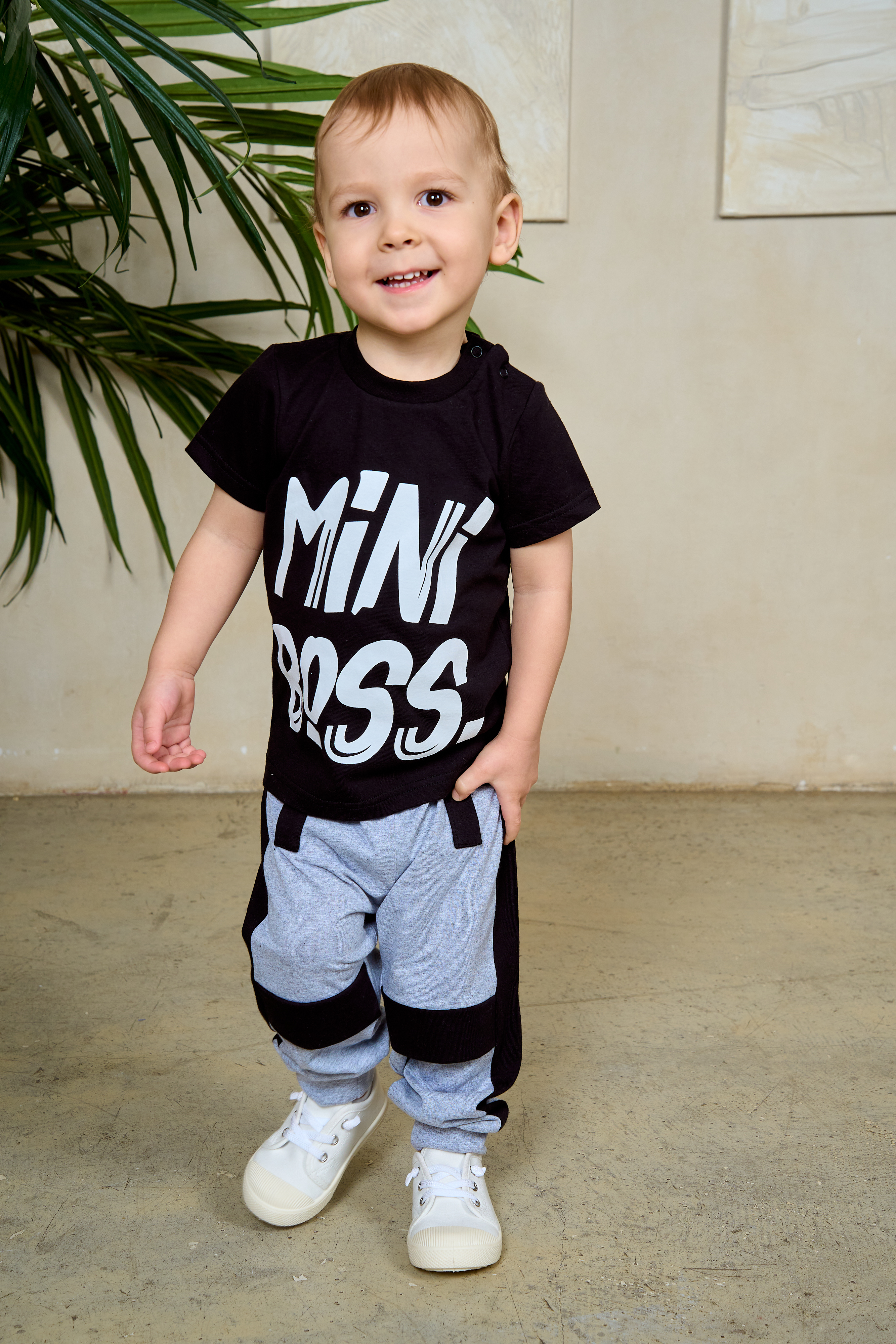 

Костюм повседневный детский Осьминожка Mini Boss, Черный,серый, 104, Серый;черный, Mini Boss