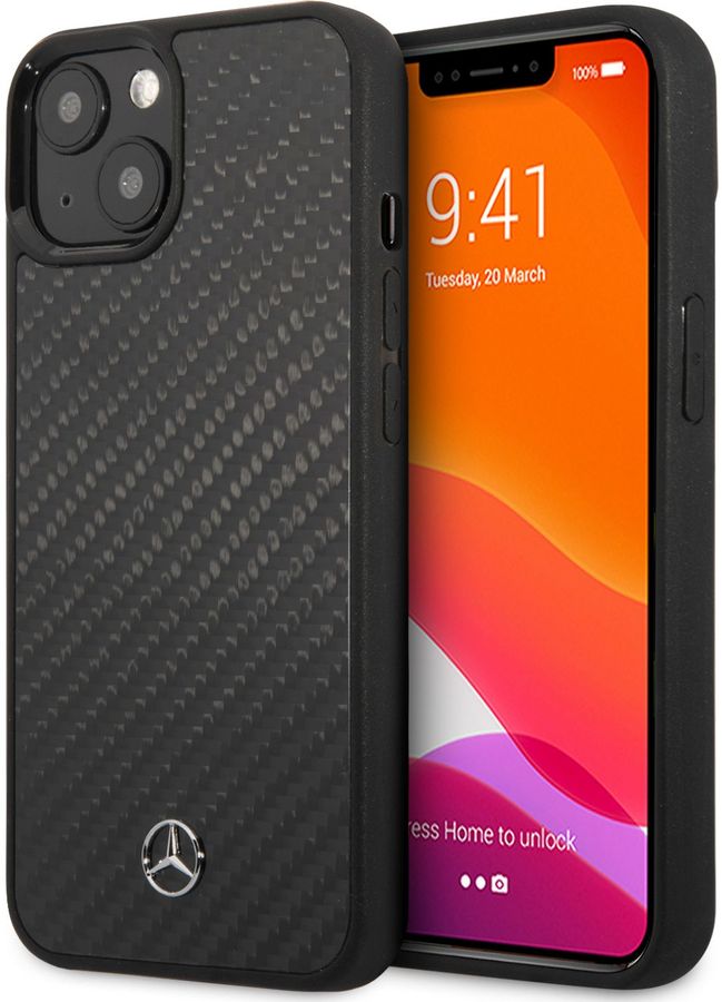 

Чехол (клип-кейс) Mercedes, для Apple iPhone 13, черный [mehcp13mrcabk]