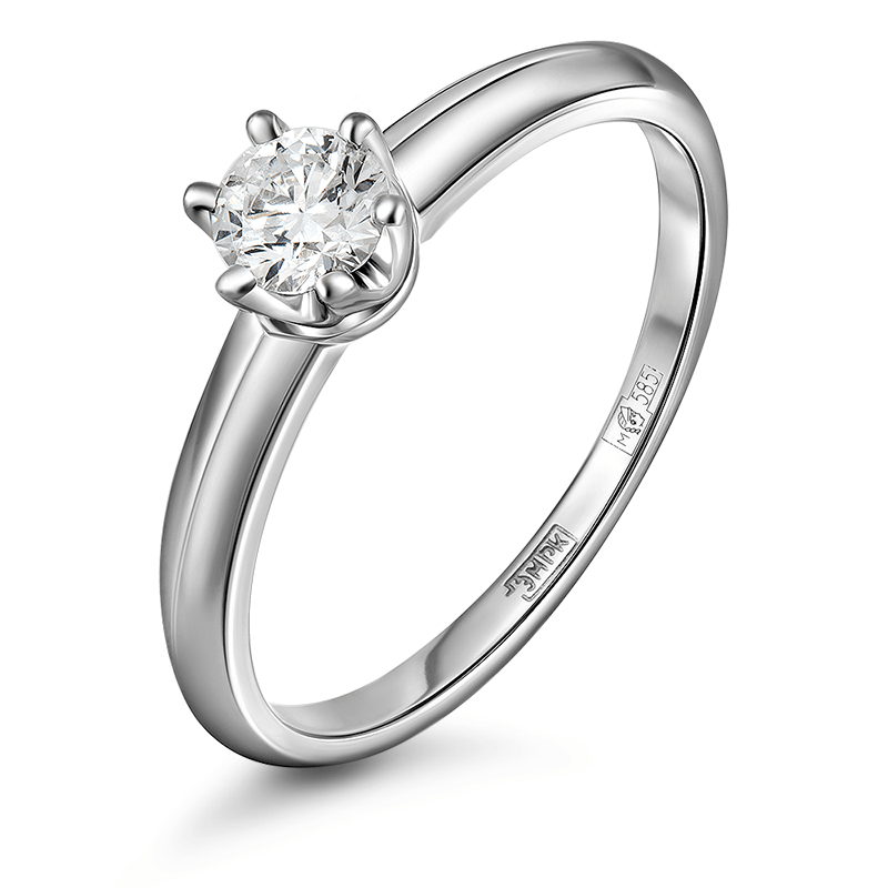 

Кольцо обручальное из золота с бриллиантом выращенным р., IQ Diamonds 4110, 4110