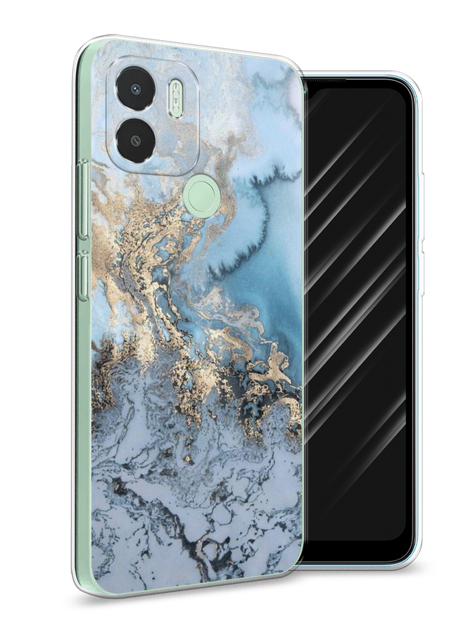 

Чехол Awog на Xiaomi Redmi A1+/A2+ "Морозная лавина синяя", Серебристый, 318550-3