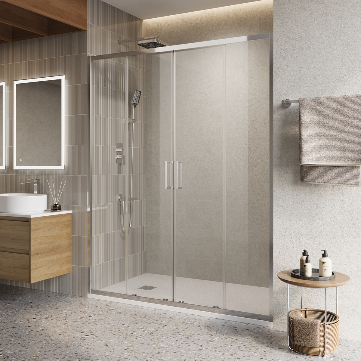 

Душевая дверь BelBagno LUCE-BF-2-140-C-Cr
