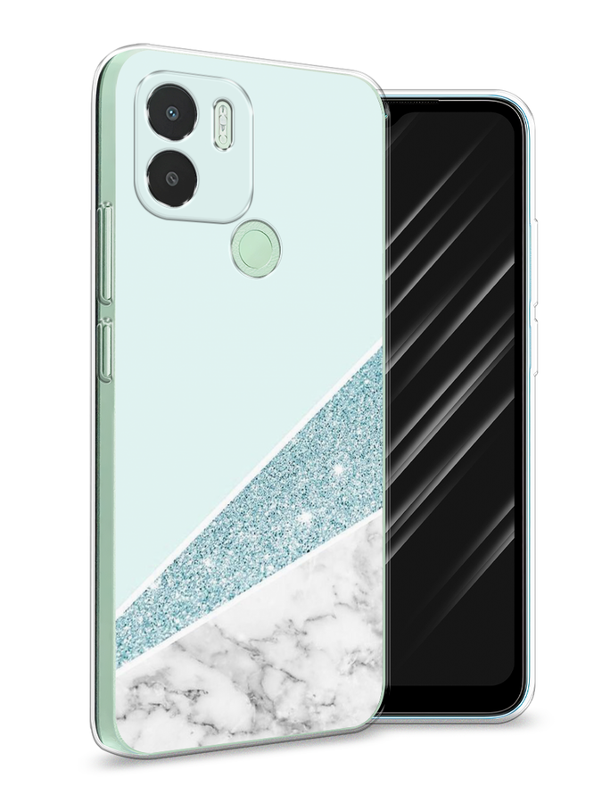 

Чехол Awog на Xiaomi Redmi A1+/A2+ "Мрамор с голубыми блестками", Голубой;белый, 318550-3