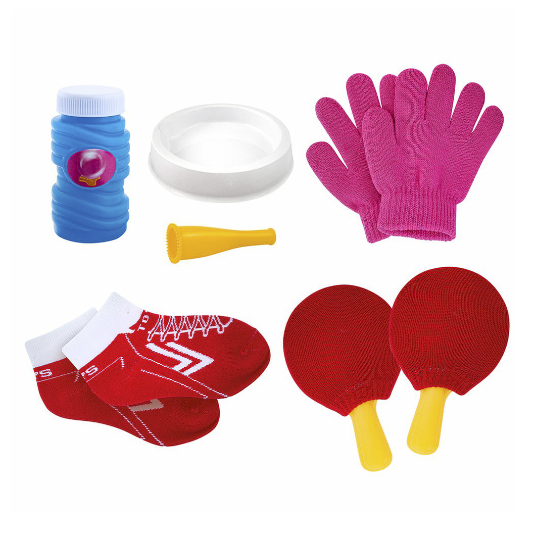 Футбол мыльными пузырями ракетки, перчатки, носки, трубочка, тарелка, мыльный раствор