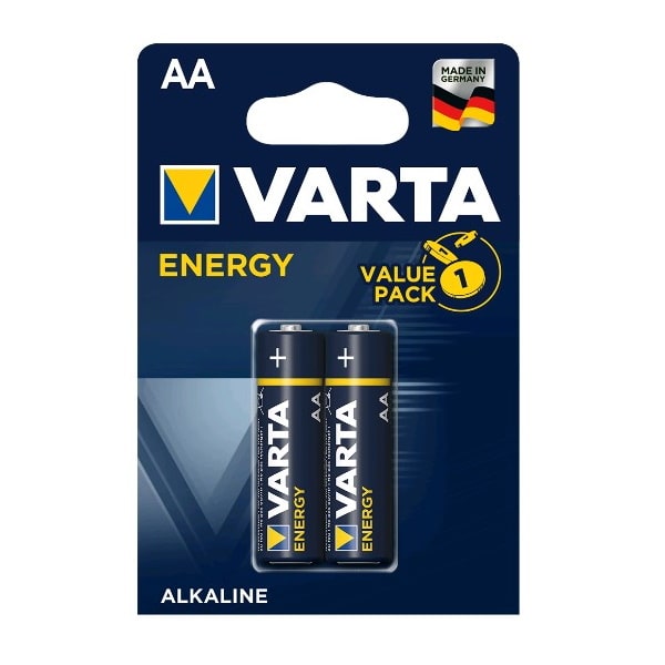 Батарейка Varta ENERGY LR6 AA BL2 Alkaline 1.5V (4106) (2/40/200) батарейка varta aaa аа мизинчиковая lr03 lr6 1 5 в 1260 2960 мач 4 4 шт