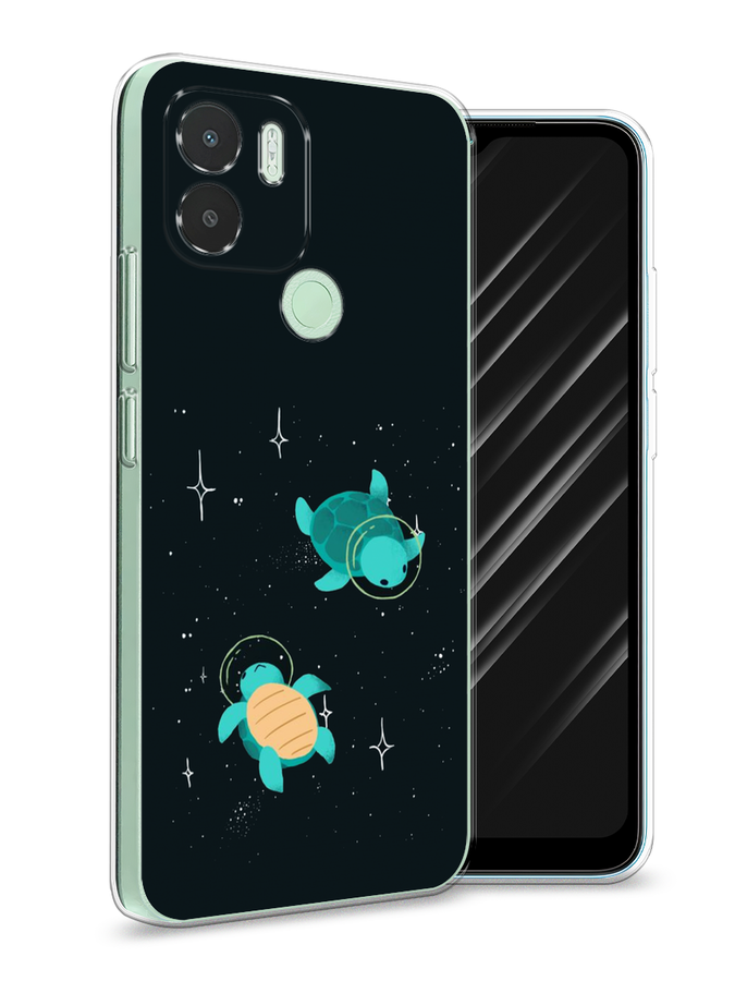 

Чехол Awog на Xiaomi Redmi A1+/A2+ "Черепашки космонавты", Черный;синий, 318550-4