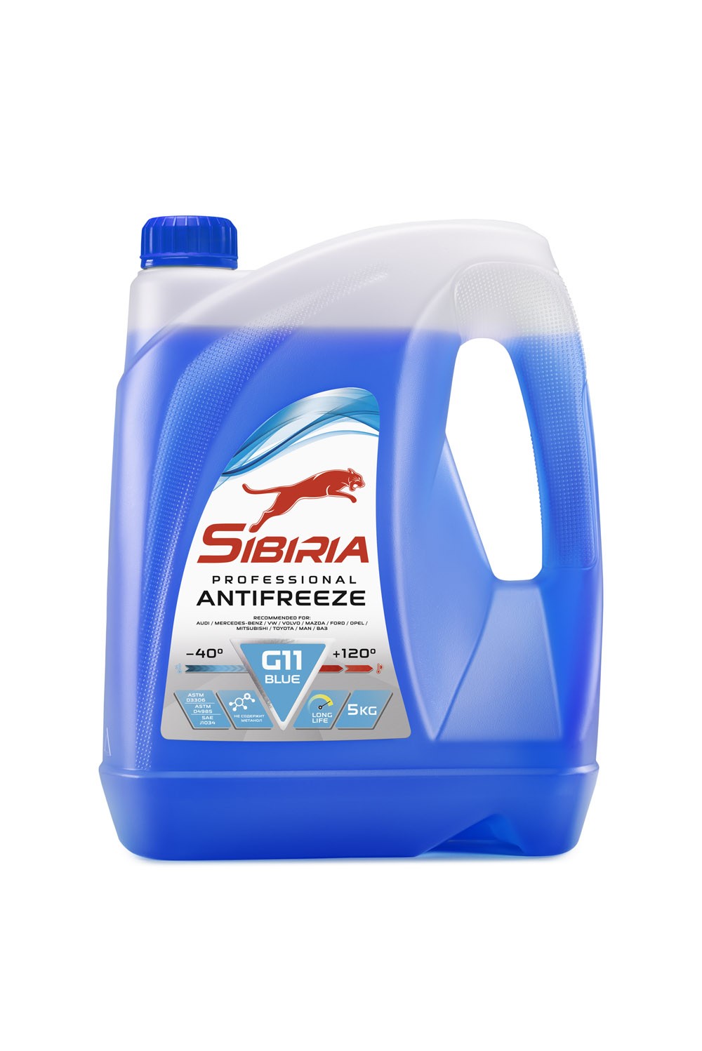 фото Антифриз sibiria antifreeze g11 (-40) синий 5 кг