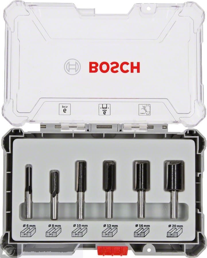 

Комплект из 6 фрез BOSCH, 2607017465, хвостовик 6 мм. пазовые