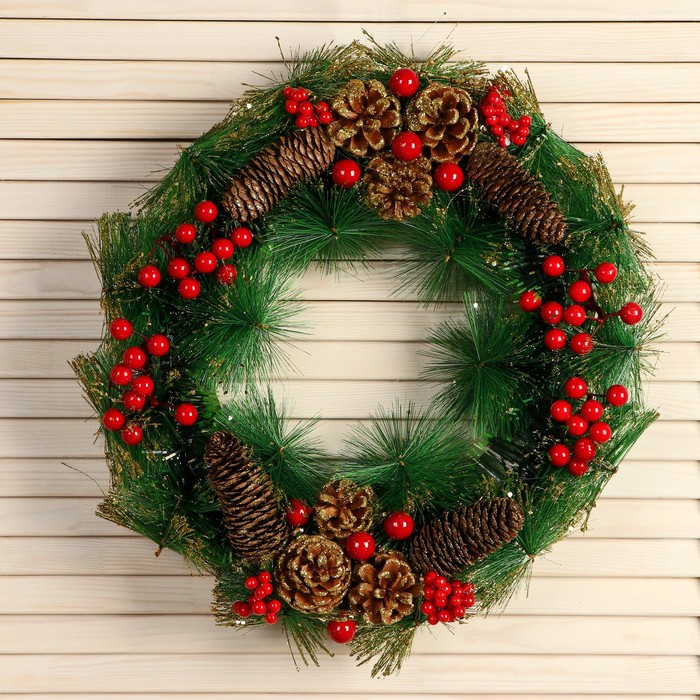 Венок новогодний d- 34 см 