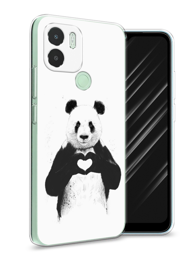 

Чехол Awog на Xiaomi Redmi A1+/A2+ "Панда love", Серебристый, 318550-10