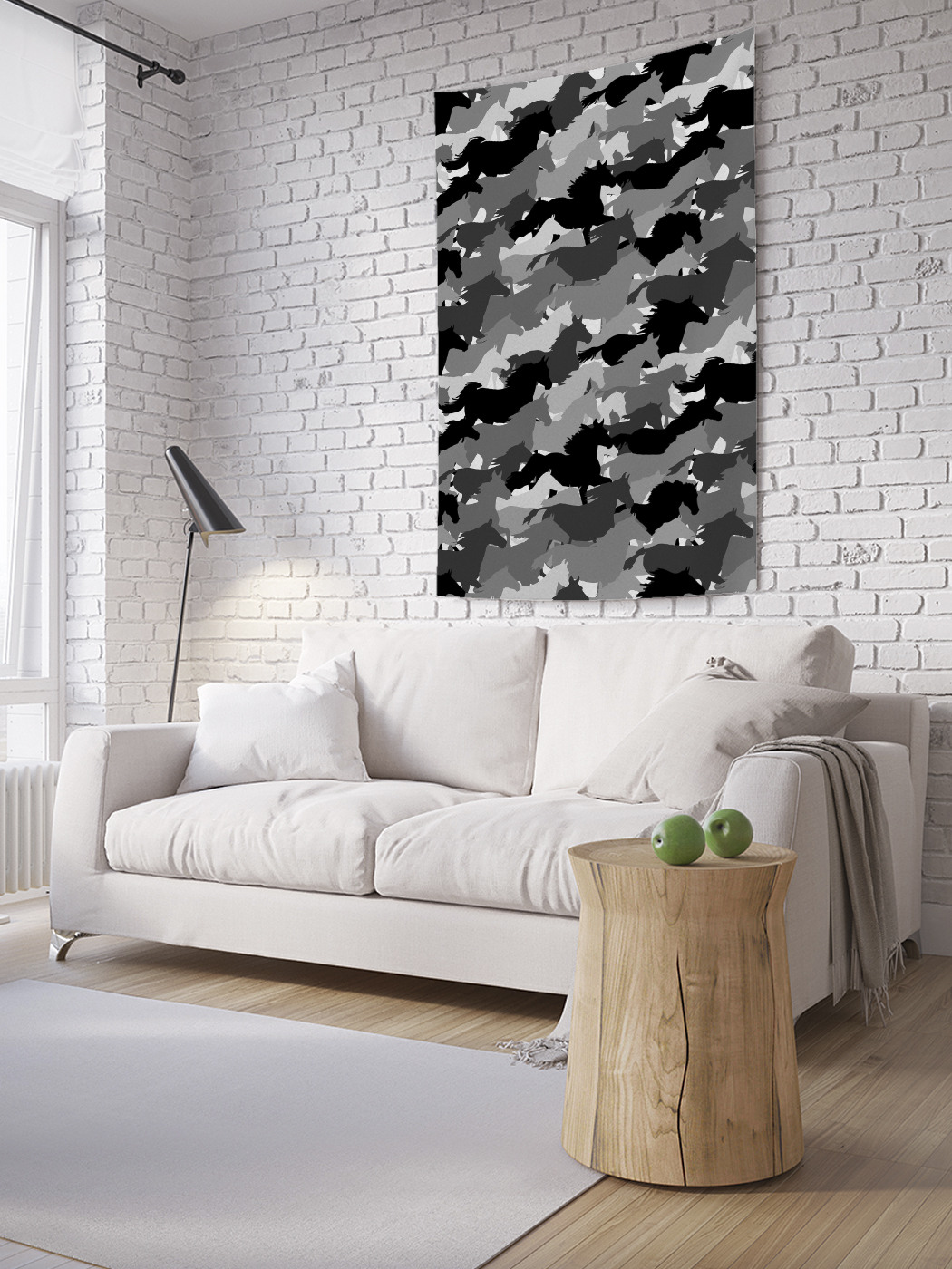 

Вертикальное фотопанно на стену JoyArty Лошади скачут 100x150 см, Лошади скачут