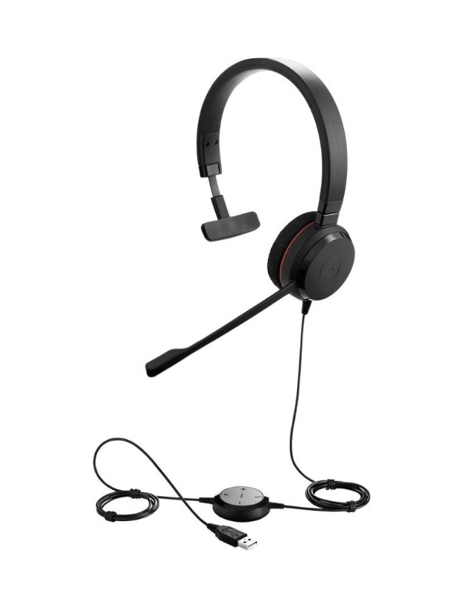 фото Гарнитура jabra evolve 20 se mono uc black/red