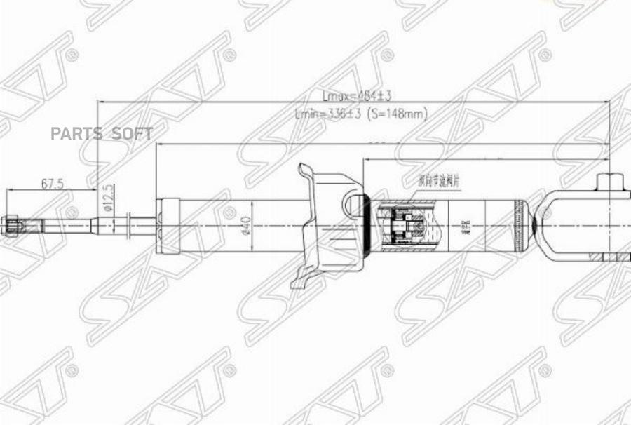 

Стойка задняя honda civic 95-02/domani 97-02 lh=rh SAT ST52611S04J01