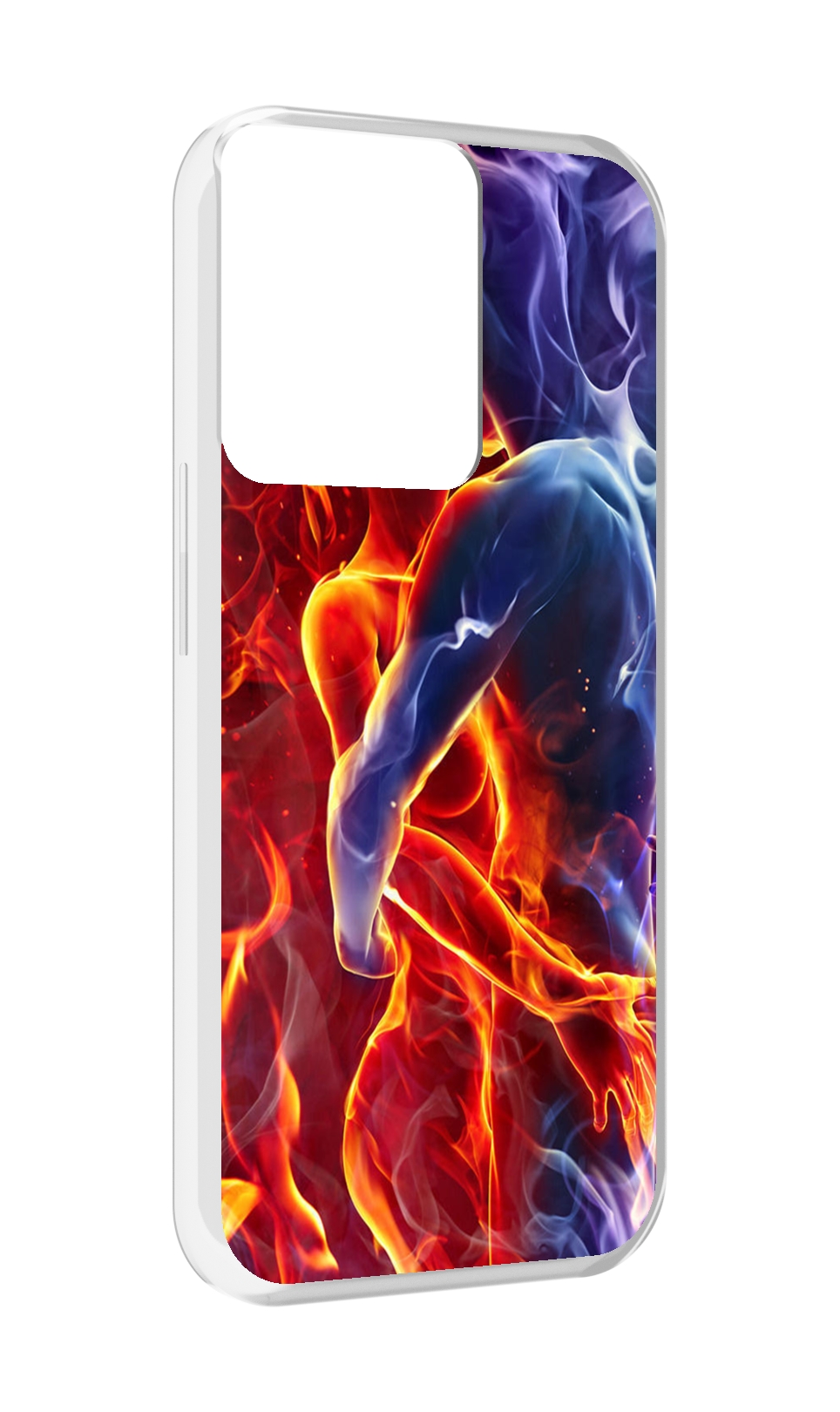 

Чехол MyPads Огонь-вода для OPPO Reno 8, Прозрачный, Tocco