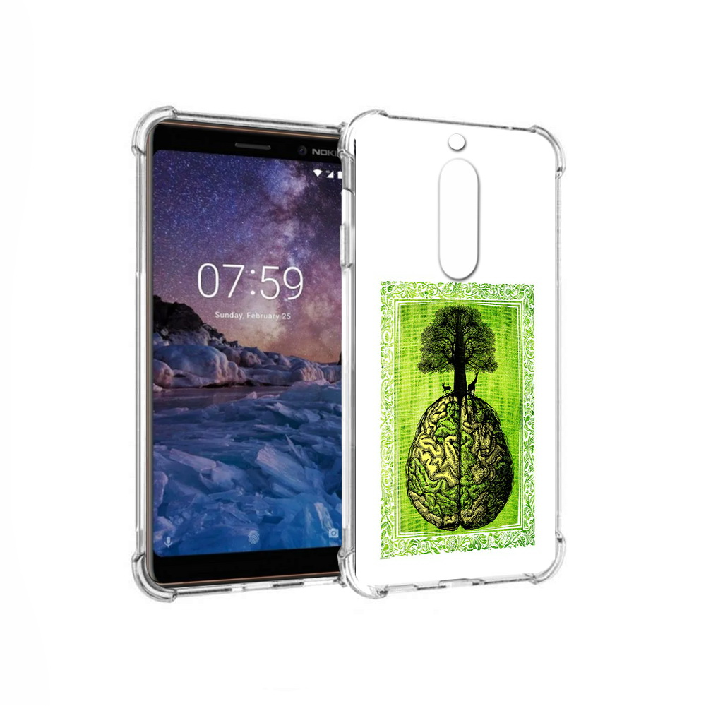 

Чехол MyPads Tocco для Nokia 7 абстракция здоровый мозг (PT95887.123.211), Прозрачный, Tocco