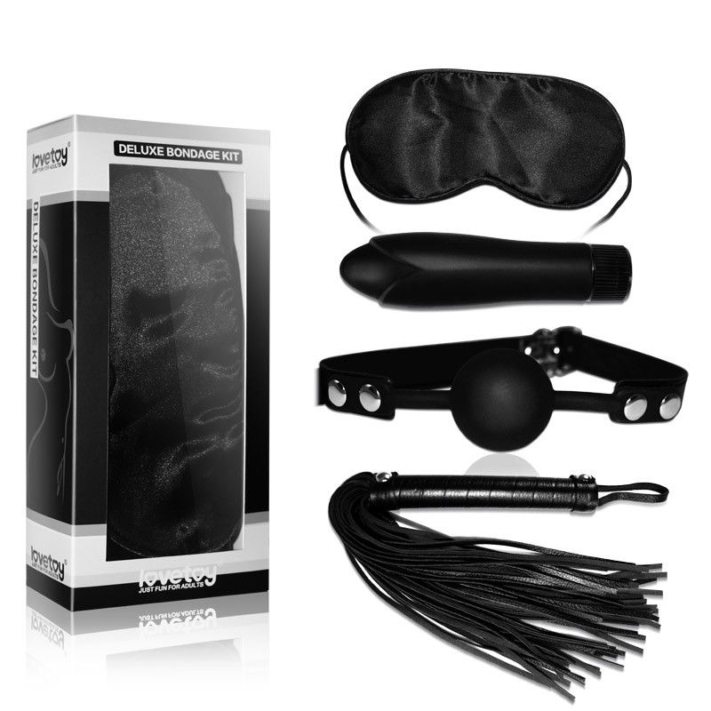 Комплект Lovetoy Deluxe Bondage Kit для ролевых игр SM1011 Black черный