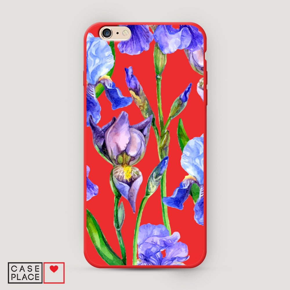 

Чехол Awog на Apple iPhone 6 Plus / Айфон 6 Plus "Синие ирисы", Разноцветный, 10553-1