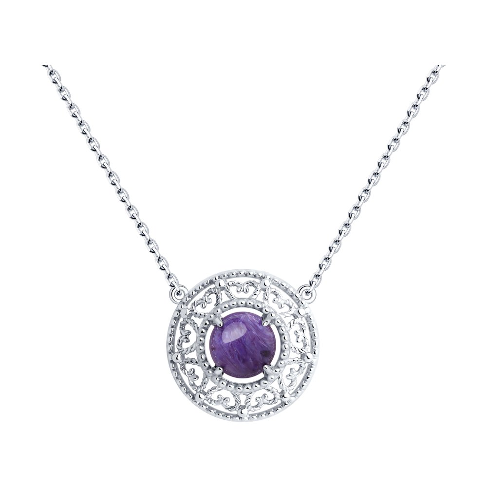 

Колье из серебра с чароитом 45 см Diamant 94-370-00839-1, 94-370-00839-1