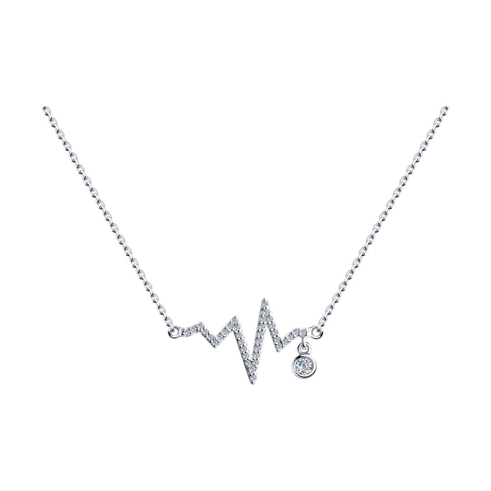 

Колье из серебра с фианитом 45 см SKLV 94070340, 94070340
