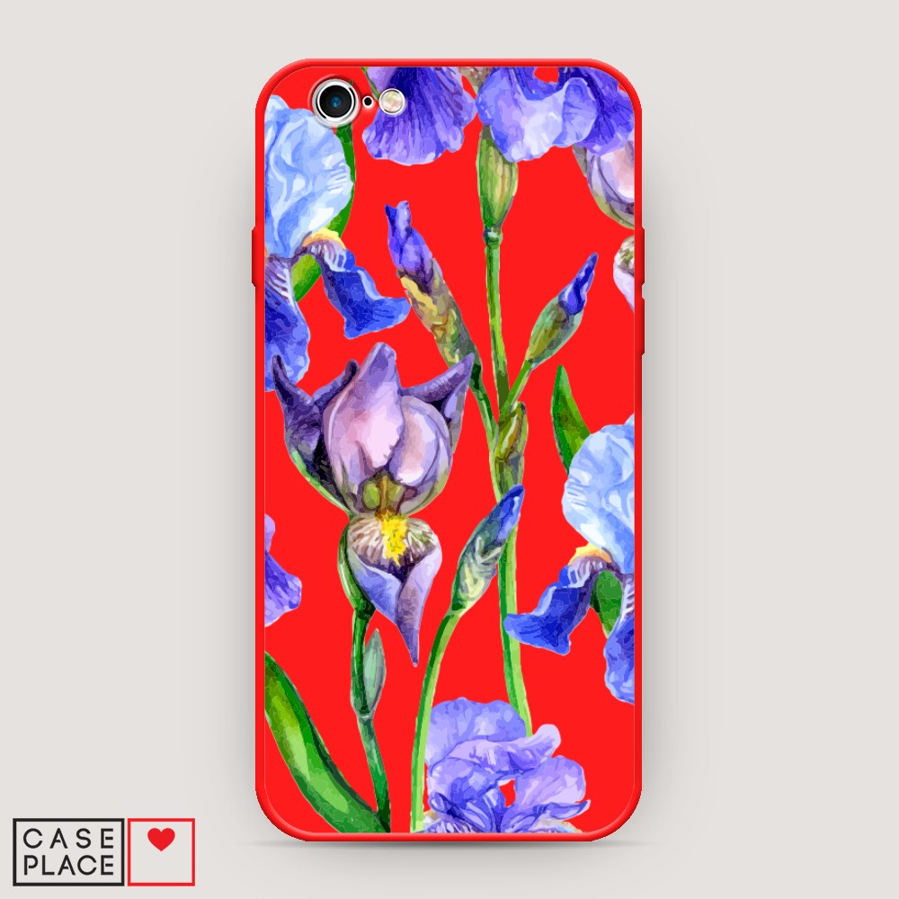 

Чехол Awog на Apple iPhone 6S / Айфон 6S "Синие ирисы", Разноцветный, 0104S53-1