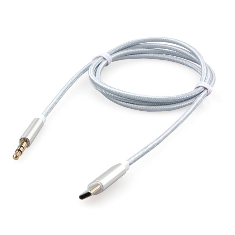 Кабель Mini-Jack 3.5mm-USB Type-C Gembird CCAB-CM35M-1M-W 1м