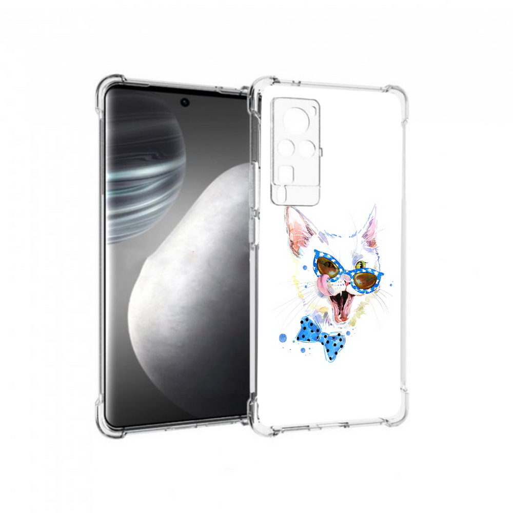 

Чехол MyPads Tocco для Vivo X60 pro белый кот (PT226972.385.229), Прозрачный, Tocco