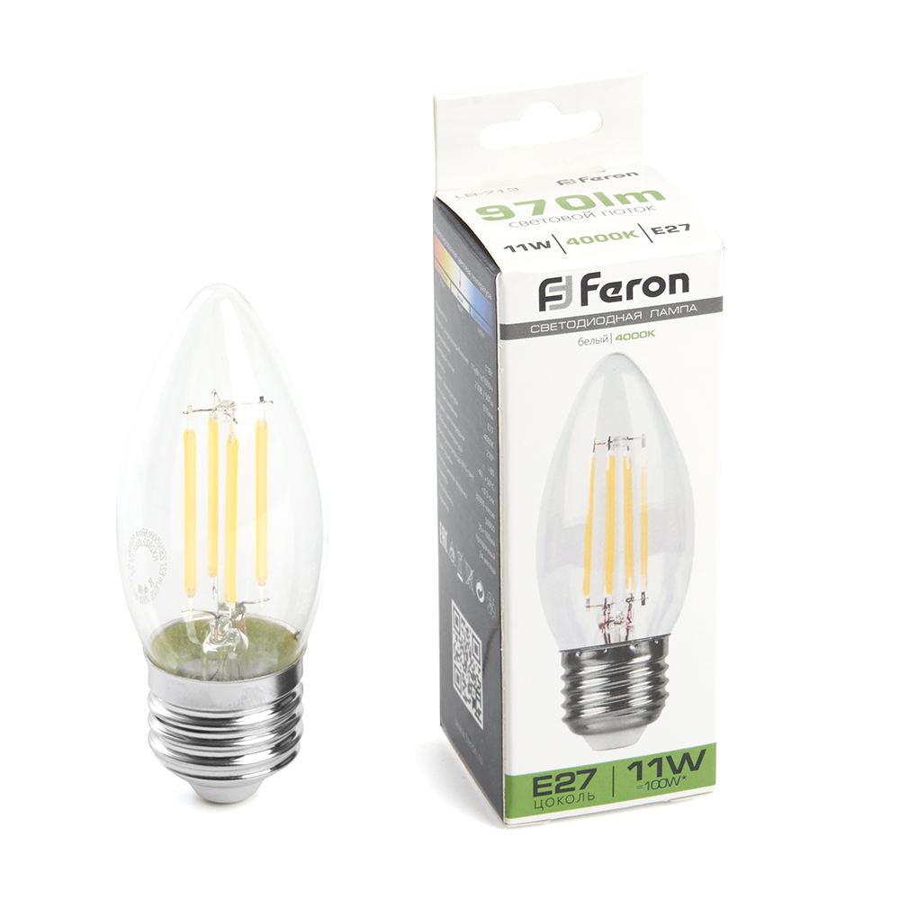 

Лампочка светодиодная FERON LB-713, 11Вт E27 230V 10 шт, 38273, LB-713