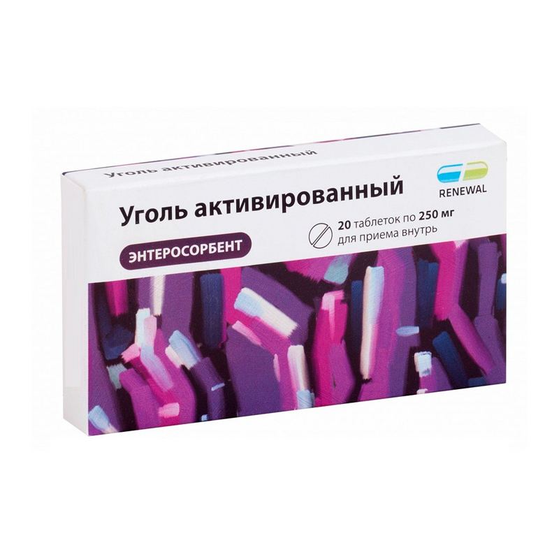 

Уголь Активированный-Renewal таблетки 250 мг 20 шт.