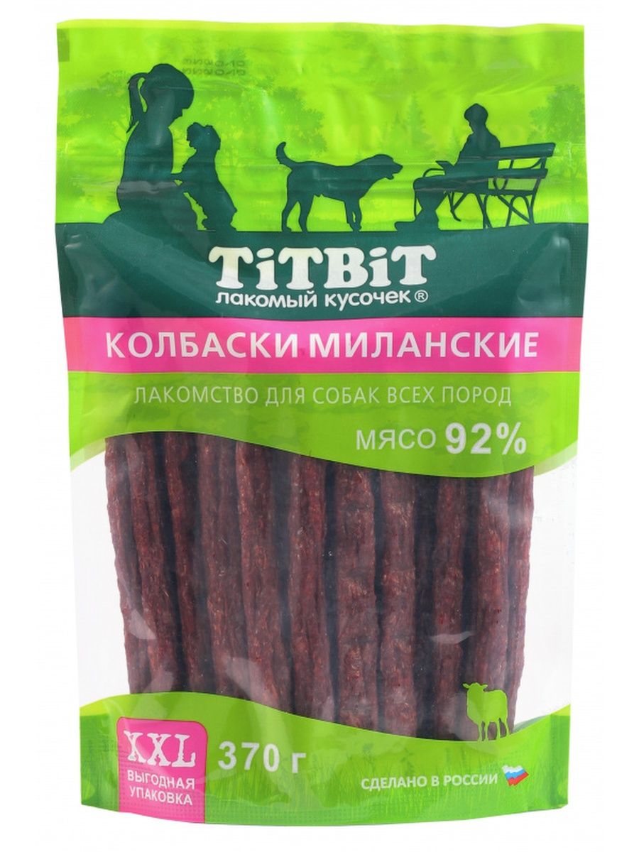 

Лакомство для собак TiTBiT Колбаски Миланские - XXL, 370 г