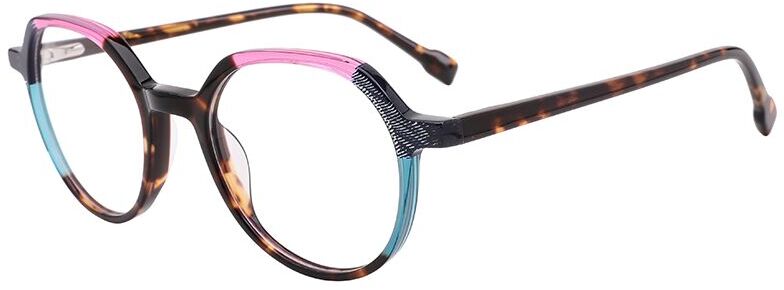 

Оправа для очков женская Glone WD4176 C3, C3 tortoise/pink/pattern/teal crystal, WD4176 C3