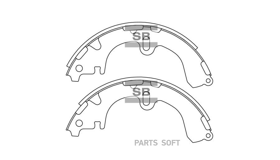

Колодки торм.бар.TOYOTA COROLLA 87-02 SANGSIN BRAKE