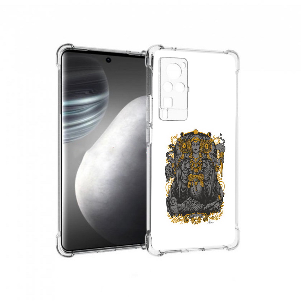 

Чехол MyPads Tocco для Vivo X60 pro божество с золотыми элементами (PT226972.385.241), Прозрачный, Tocco